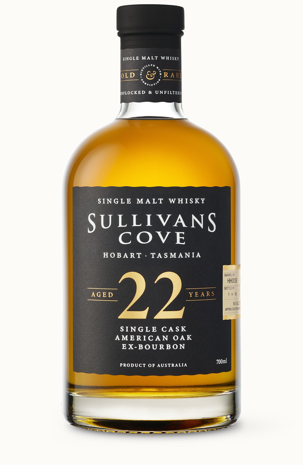 22 YEAR OLD AMERICAN OAK EX-BOURBON (HH0039) – Sullivans Cove Whisky