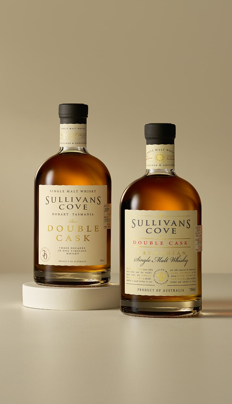 Two bottles of Double Cask Whisky