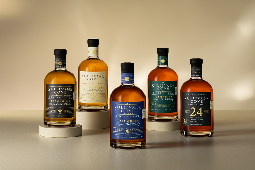 Sullivans Cove Range Of Whisky Bottles